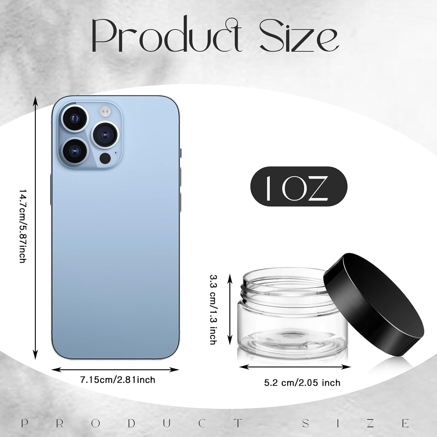 200 Pcs Empty Bulk Plastic Container Jars with Lid Leak Proof Round Plastic Jars Small Cosmetic Travel Containers for Storage Makeup Creams Lotion Ointments(Black,1 oz)-Velvo Beauty