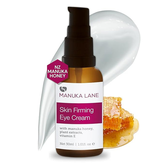 Manuka Lane Natural Eye Cream Moisturizer with Manuka Honey, Eyebright, Vitamin E, and Lanolin – Nature’s Most Powerful Defense Against Dark Circles Under-Eye Bags, Dark Circles and Puffiness-Velvo Beauty