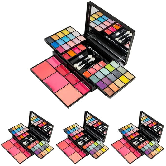 SHANY 'Fix Me Up' Makeup Kit - Eye Shadows, Lip Colors, Blushes, and Applicators (Pack of 4)-Velvo Beauty