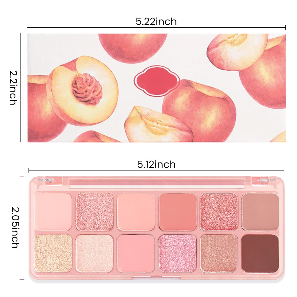 AMY'S DIARY 12Color Matte Shimmer Light Pink Eyeshadow Palette, Long-Lasting, and Highly Pigmented Eye Shadow. Elevate Your Eye Makeup– Unleash Your Unique Style-Velvo Beauty