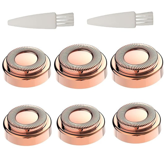 Replacement Heads For Finishing Touch Flawless Facial Hair Remover,Women Hair Removal Shaving Head First Generation (6PCS, GEN 1)-Velvo Beauty