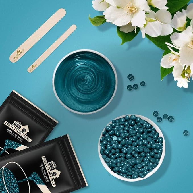 Lifestance Waxing Kit for Women & Men - L2 Digital Wax Pot Warmer, Brazilian & Bikini Hair Removal Kit with 14.1oz Hard Wax Beads & 42 Accessories, Professional for Face, Leg, Eyebrow, Body at Home-Velvo Beauty