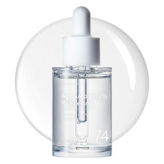 Alpha Arbutin 2% Rice Serum, Rice 746,074ppm, Alpha-Arbutin 20,000ppm, Glow, Glass skin, Pigmentation, Acne Marks, Dark Spots, Even Skin Tone, Hydrating, Korean Skin Care, 33ml / 1.11 fl.oz.-Velvo Beauty
