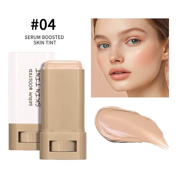 Beauty Balm Serum Boosted Skin Tint – Hydrating Tinted Moisturizer, Lightweight Solid Tinted Foundation Stick for Flawless, Sheer to Medium Coverage, Radiant & Dewy Finish, All-Day Wear (4#, 1)-Velvo Beauty