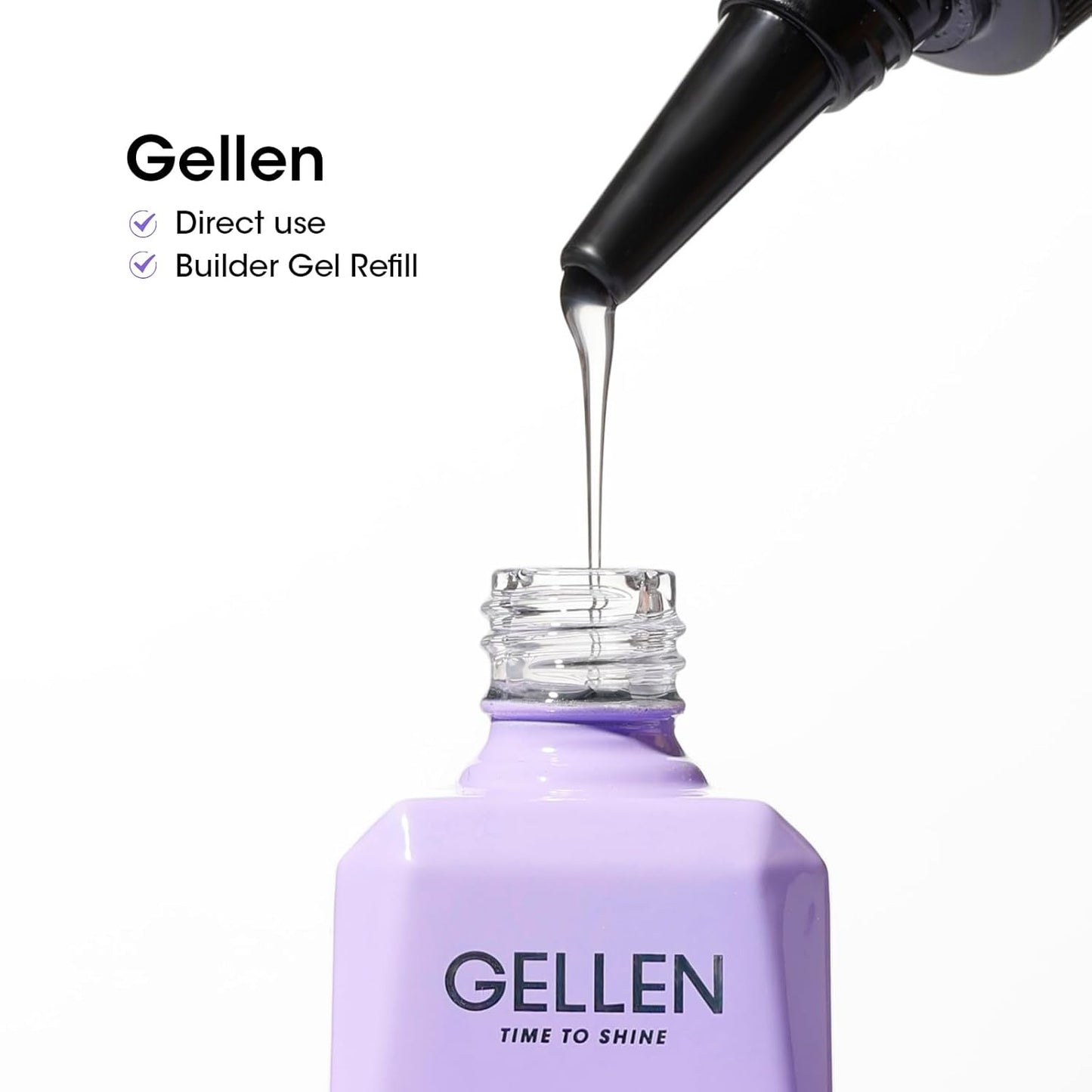 Gellen 100ml Builder Gel for Nails Clear, Strengthener Gel Color Hard Builder, Nail Apex Building Soak off Long Lasting U V Nail Gel-Velvo Beauty