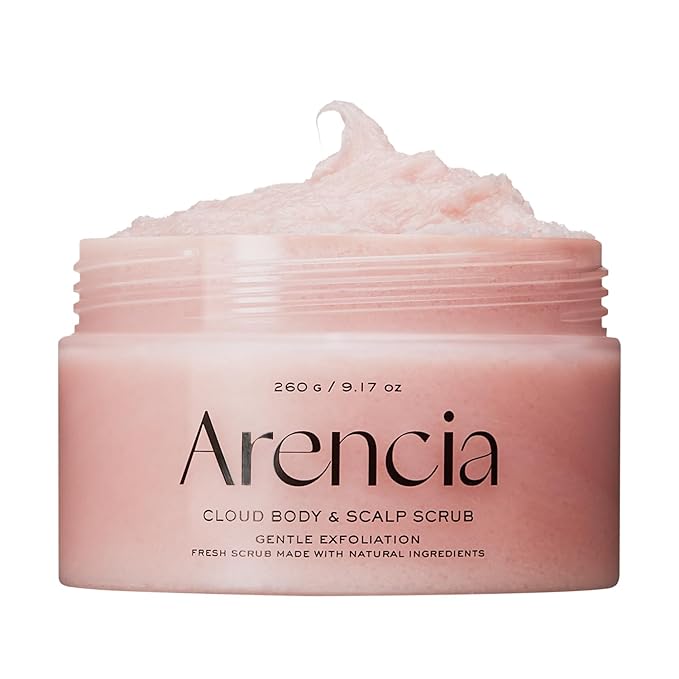 Fresh Cloud Sea Salt Body & Scalp Scrub (Pink) - Exfoliant, Bump Eraser For Silky Smooth Skin, Korean Skin Care-Velvo Beauty