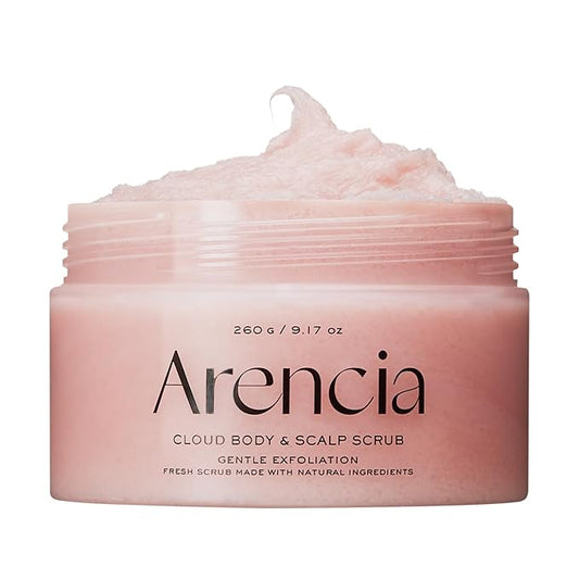 Fresh Cloud Sea Salt Body & Scalp Scrub (Pink) - Exfoliant, Bump Eraser For Silky Smooth Skin, Korean Skin Care-Velvo Beauty
