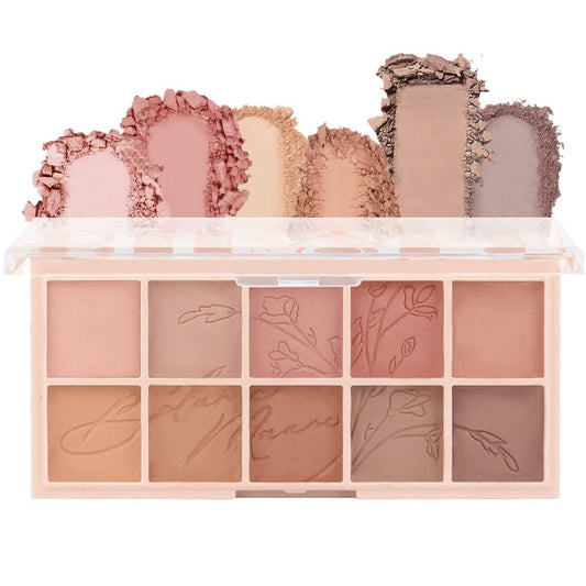 AMY'S DIARY 12Color Light Pink Purple Eyeshadow Palette, Long-Lasting, and Highly Pigmented. Elevate Your Eye Makeup– Unleash Your Unique Style (Nude Pink)-Velvo Beauty