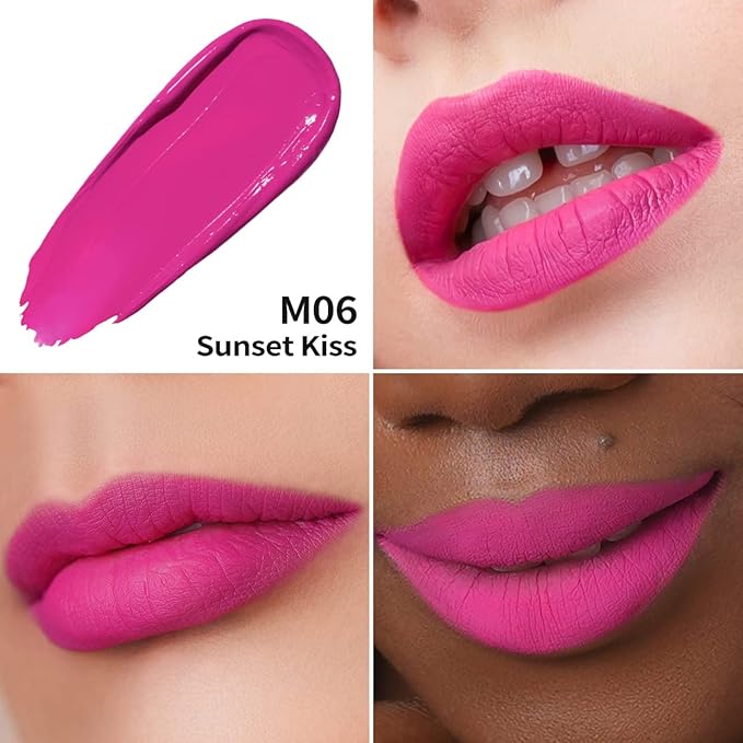 Oulac Matte Pink Lipstick for Women, Long Lasting Liquid Lipstick High Impact Lip Color Full Coverage Lip Makeup with Vitamin E Waterproof Formula,Vegan-Velvo Beauty