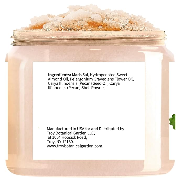 Geranium + Pecan Body & Foot Scrub 10 oz - a refreshing exfoliating experience, leaving your skin feeling smooth, soft, and revitalized - The best stocking stuffer.-Velvo Beauty