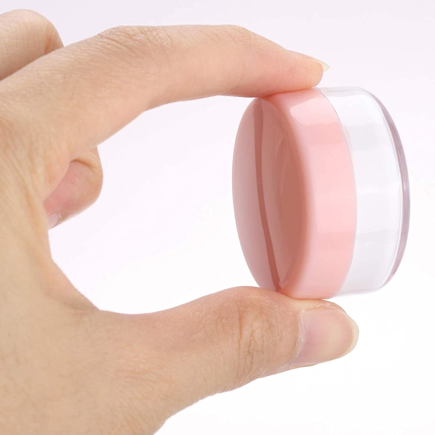 Refillable Cosmetic Sample Jars - 100 Pack 10g (0.35oz) Pink Small Travel Containers with Lids + 10 Mini Makeup Spatulas - BPA Free-Velvo Beauty