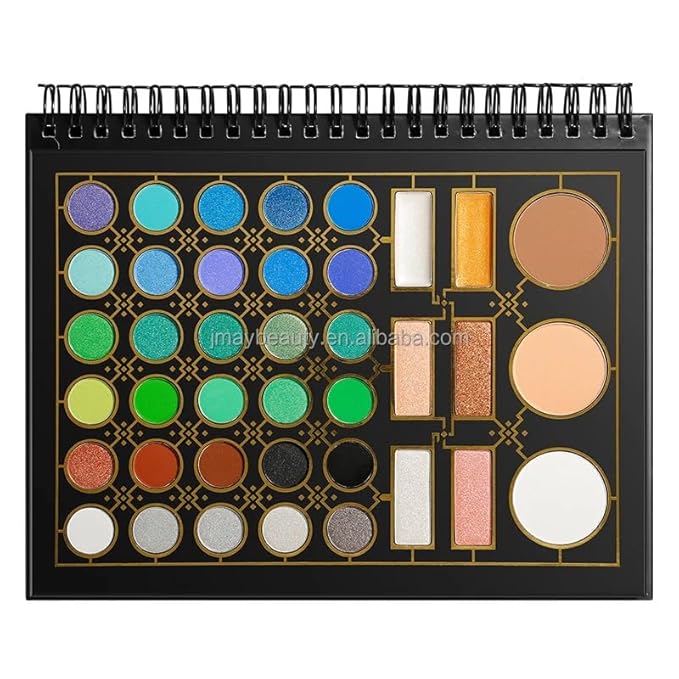 NATURAL GLARE makeup pallet All in one makeup pallet notebook contains 78 colors, setting powder, Bronze, Blush, Lipstick, ans of course our lovely eye shadows. the colors bring out all seasons.-Velvo Beauty
