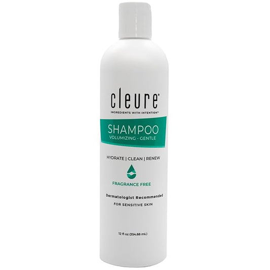 Cleure Hypoallergenic Volumizing Shampoo for Sensitive Skin - Fragrance Free, SLS Free & Paraben Free (12 oz, Pack of 1)-Velvo Beauty