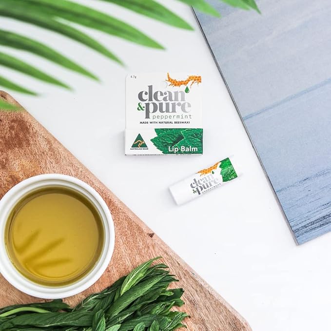 Lip Balm, 2-Pack (Peppermint) | Manuka Honey Beauty Products | Lip Care Set With 100% All Natural Beeswax and Vitamin E Oil | Flavored Lip Balm for Dry, Chapped Lips-Velvo Beauty