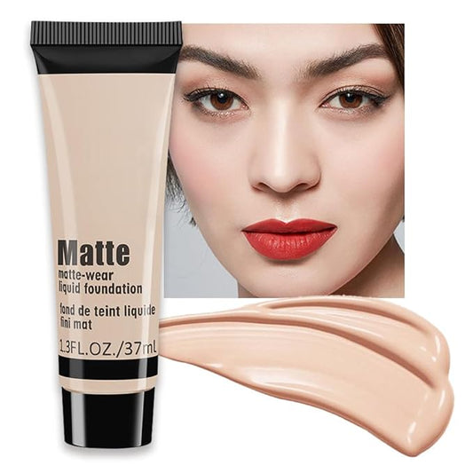1 Pack Liquid Foundation Cream for Face Makeup,Durable Full Coverage Matte Concealer Make Up,Oil Control & Waterproof Base Primer -1 Fl.Oz-IVORY 6#-Velvo Beauty
