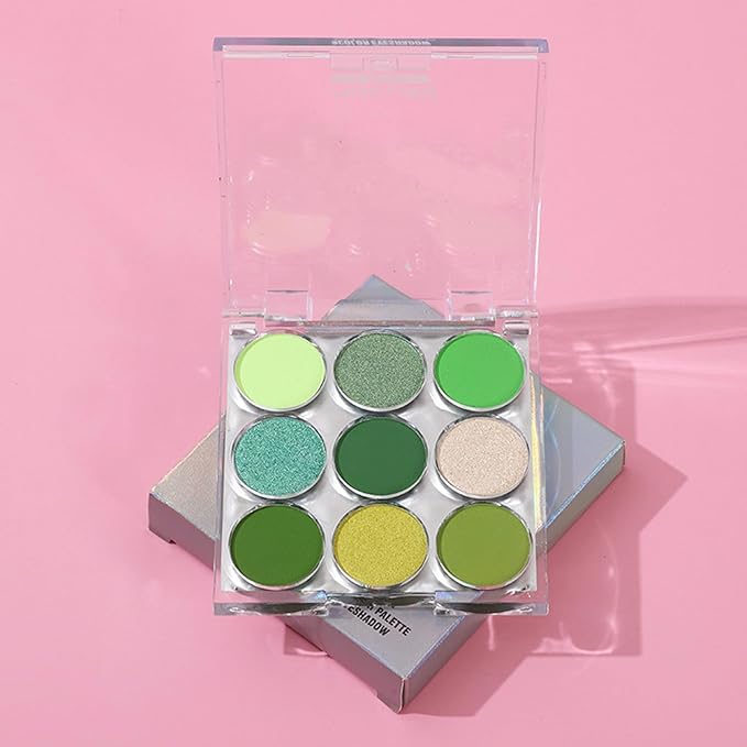 Mattew Eyeshadow Palette 9 Colors Cool Toned Matte Glitter Eyeshadow Palette (Color 01)-Velvo Beauty