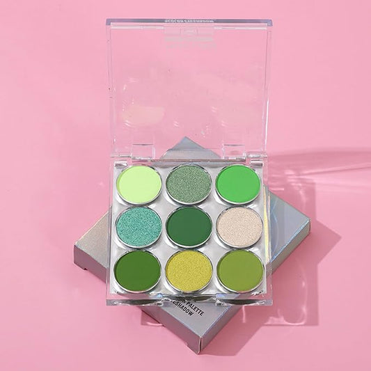 Mattew Eyeshadow Palette 9 Colors Cool Toned Matte Glitter Eyeshadow Palette (Color 01)-Velvo Beauty