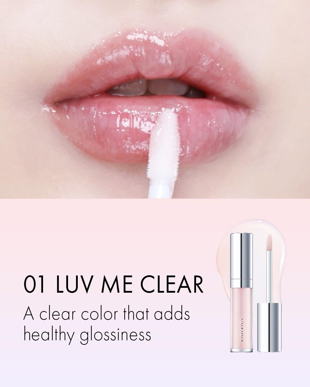 VIDIVICI Millennial Lip Oil #01 Luv Me Clear - Non-Sticky Dewy Gloss for Moisturized & Voluminous Lips - Overnight Lip Masks & Lip Sleeping Mask for Day & Night Use, 0.12 fl.oz.-Velvo Beauty