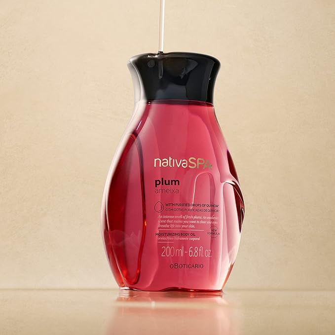 Nativa SPA by O Boticario Plum Body Oil, Enriched with Purified Quinoa Drops to Boost Hydration, 6.8 Ounce-Velvo Beauty