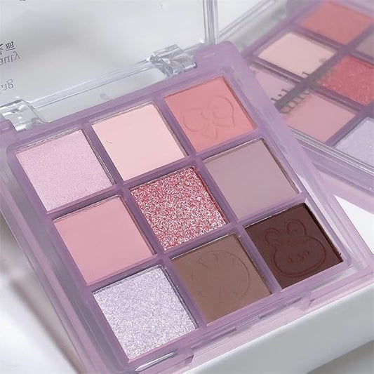 Eyeshadow Palette Makeup- 9 Colors Rose Gold Dark Brown Colorful Eyeshadow Palette Matte Shimmer Korean Natural Eye Shadow palettes Highly Pigmented Naturing-Looking Long Lasting (20#)-Velvo Beauty