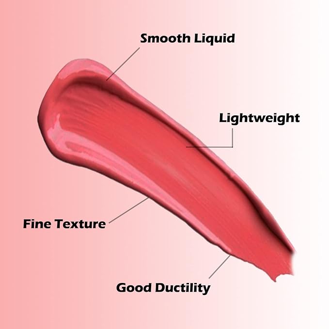 Boobeen Liquid Blush Velvet Cream Blush Makeup Matte Soft Gel Face Blush Makeup for Cheeks, Lightweight Blendable Liquid Blush Stick, Long-lasting Smooth Natural Blush Color-Velvo Beauty