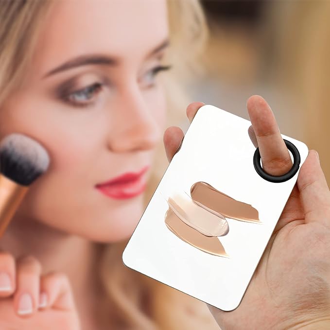 Makeup Spatula and Palette Set, Facial Makeup Tools, Including Eye Shadow/Eyelashes/Nail/Foundation With Makeup Mixing Palette + Blending Stick + Blending Spatula + Foundation Brush-Velvo Beauty