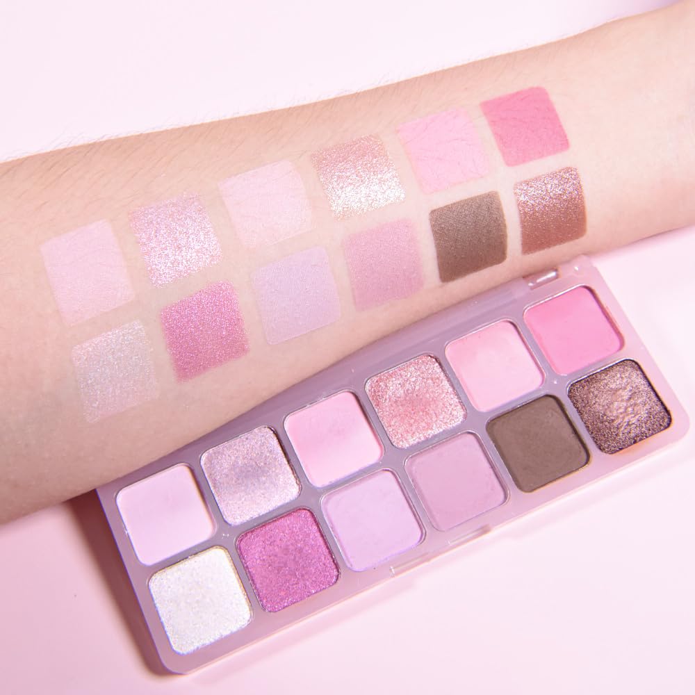 AMY'S DIARY 12Color Matte Purple Pink Eyeshadow Palette,Shimmer Eye Shadow Long-Lasting, and Highly Pigmented Elevate Your Eye Makeup-Velvo Beauty