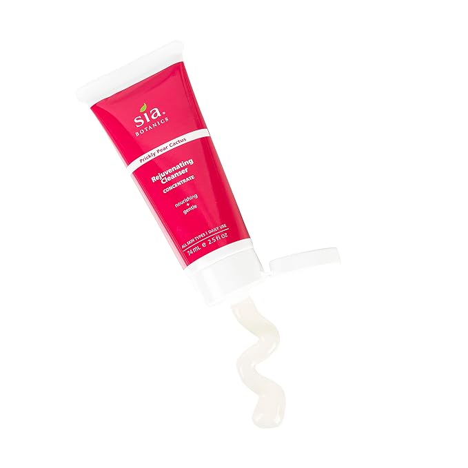Rejuvenating Facial Cleanser (74ml/2.5oz Eco Tube) | Face Wash w/Prickly Pear, Aloe Vera, Orange Blossom | Natural, Clean, Botanical Skincare for Women-Velvo Beauty