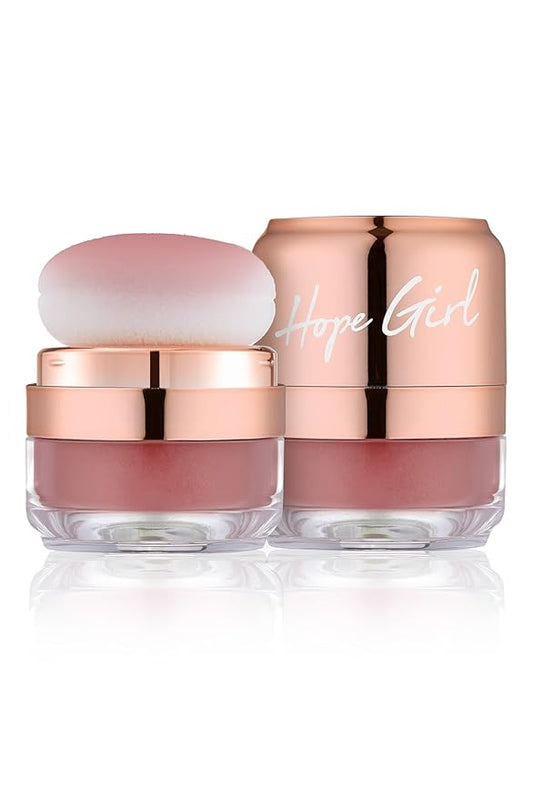 Hope Girl 3D Powder Blusher 0.17oz | Skin-Loving Korean Mini Blush for Cheeks and Eye Makeup w/Allantoin | K Beauty Cool Toned Vibrant Sunkissed Fine Powder Makeup Blush Cosmetics (#07 Dry Rose)-Velvo Beauty