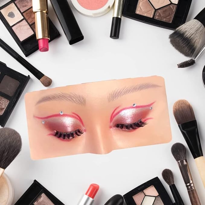 Makeup Practice Face, Makeup Practice Board, The Aid to Practicing Makeup, Silicone Makeup Mannequin Face Easy Makeup Apply and Removal for Professional Makeup Artists and-Velvo Beauty