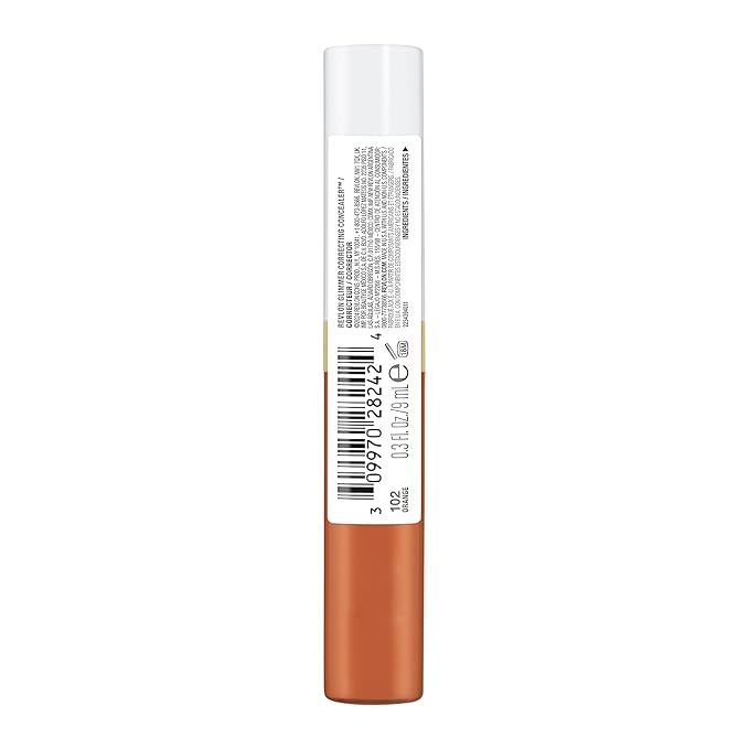 Revlon Glimmer Correcting Concealer, Liquid Under Eye Makeup, Made with Caffeine, Vitamin C, & Stevioside, 102 Orange, 0.3 fl oz-Velvo Beauty