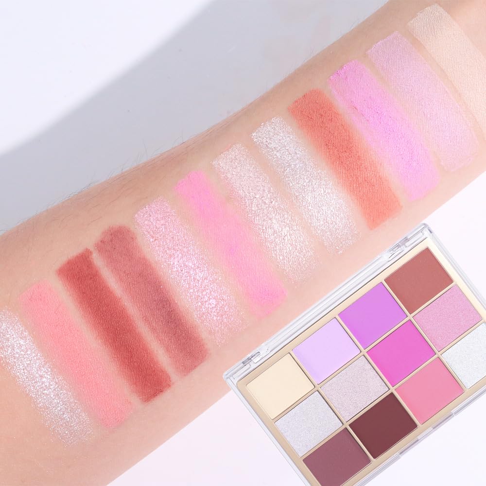 Silver Purple Mauve Eyeshadow Palette,Natural Neutral Warm Cream Light Colors Eyeshadow Palette,Eye Shadow Palette Long Lasting Naturing-Looking Make Up Pallets for Women,Vegan-Velvo Beauty