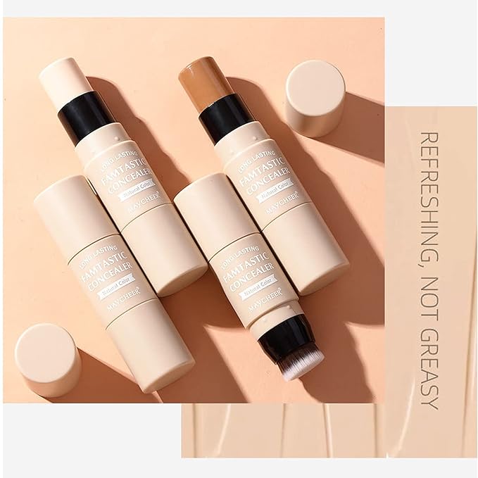 3 Pcs Contour Highlighter Blush Sticks with Brush, Shades with Highlighter & Bronzer Pen & Cream Blush, Waterproof, Longwear Makeup-Velvo Beauty