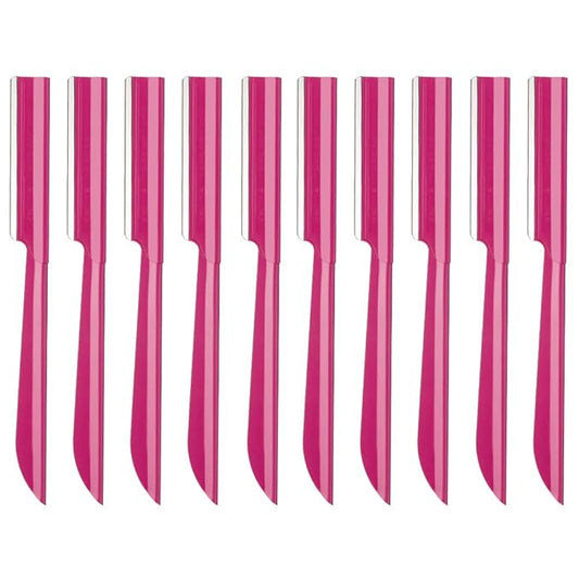 Eyebrow Razor, Eyebrow Razor Shaper for Men and Women, Grooming Shavers (red-10pcs)-Velvo Beauty