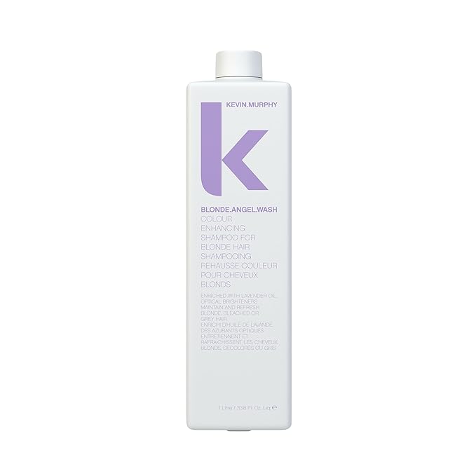 KEVIN.MURPHY BLONDE.ANGEL.WASH - Blonde Shampoo - Purple Shampoo for Blonde & Grey Hair - Colour Enhancement Hair Care - Colour Safe - Paraben & Sulphate Free - 1000 mL / 33.8 fl oz-Velvo Beauty
