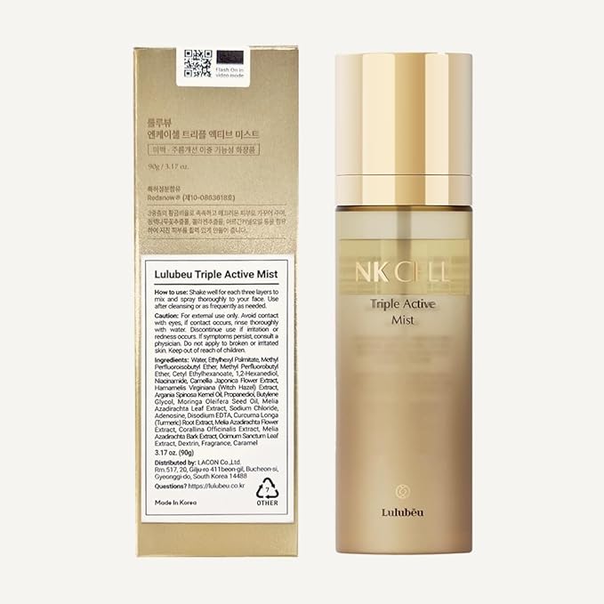 Triple Active Mist, Korean Skincare Glow Spray Serum, Hydrating All-in-One Face Treatment for Radiant, Dewy Skin, Lightweight Daily Routine Care with NK Cell Technology-Velvo Beauty