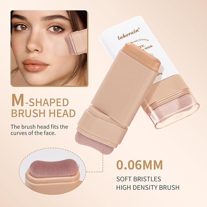 Beauty Balm Serum Boosted Skin Tint, Dual-Ended Eraser Foundation Stick with Brush, Full Coverage Cream Korean Makeup, Long-Lasting Stick for Smooth, Flawless Finish (#3 Warm Beige)-Velvo Beauty