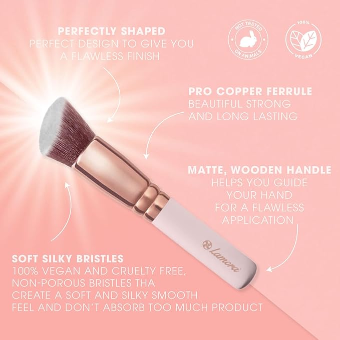 Kabuki Makeup Brush Set - Foundation Powder Blush Concealer Contour Brushes - Perfect for Liquid, Cream or Mineral Products - 10 Pc Collection with Premium Synthetic Bristles for Eye and Face Cosmetic-Velvo Beauty