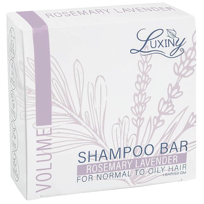 Rosemary Lavender Volumizing Shampoo Bar, Vegan, Sulfate-Free, Made in the USA, with Rice Protein for Fine Hair, Eco-Friendly, Plastic-Free, Up to 60 Washes-Velvo Beauty