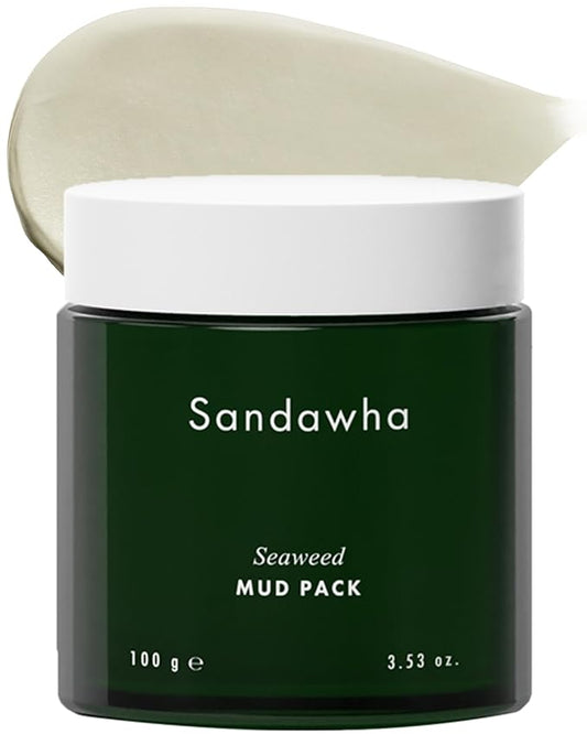 SKINCURE Vegan Seaweed Mud Mask, Korean skincare Blackhead Remover Clay Mask for Pore Cleansing with Kaolin & Bentonite, Oil Control & Gentle Exfoliation, 3.5oz-Velvo Beauty