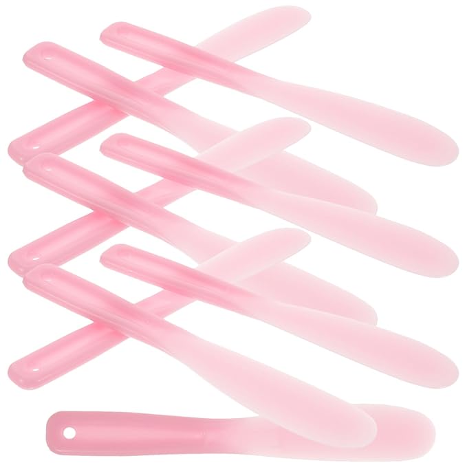 Facial Cream Spatula 10Pcs Mini Cosmetic Spatulas, Silicone Cosmetic Spatula, Mini Cosmetic Skincare Spatula Spoon for Cream, Lotions, Moisturizers Makeup Scoop-Velvo Beauty