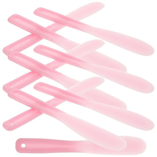 Facial Cream Spatula 10Pcs Mini Cosmetic Spatulas, Silicone Cosmetic Spatula, Mini Cosmetic Skincare Spatula Spoon for Cream, Lotions, Moisturizers Makeup Scoop-Velvo Beauty
