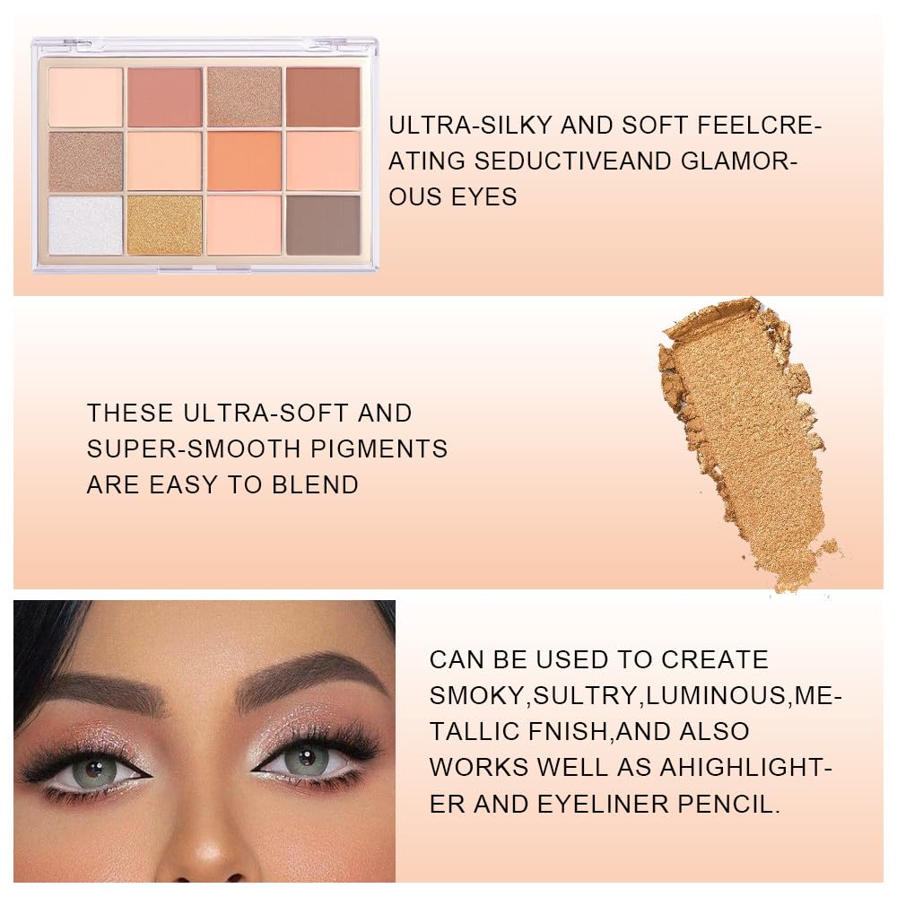 Nude Brown Maroon Bronze Eyeshadow Palette,Natural Neutral Soft Small Cream Eyeshadow Palette,Eye Shadow Palette Long Lasting Naturing-Looking Make Up Pallets for Women,Vegan-Velvo Beauty