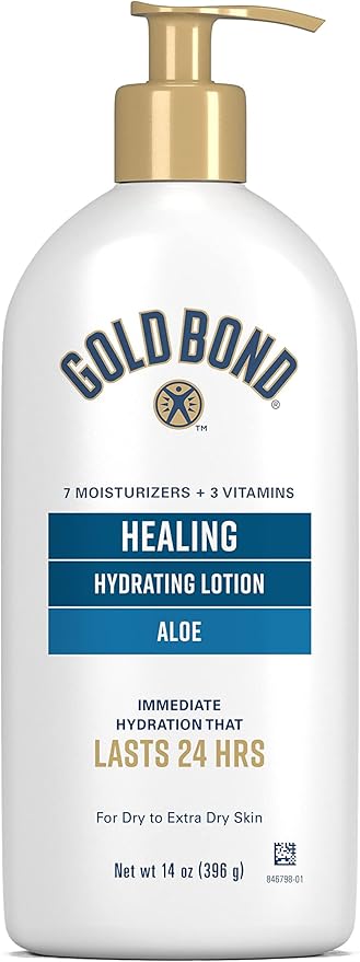 Gold Bond Ultimate Healing Skin Therapy Lotion with Aloe, 14 oz., Non-Greasy & Hypoallergenic-Velvo Beauty