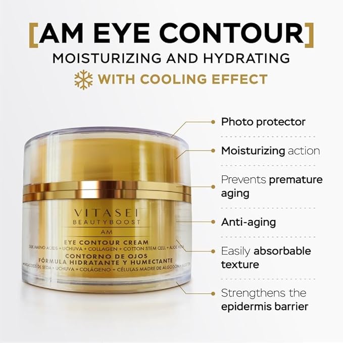 Moisturizing Eye Cream w/Aloe Vera, Collagen, Hyaluronic Acid, Cotton Stem Cells for Dark Circles, Puffiness & Bags - Under Eye Hydration Cream for Women & Men (1 Fl Oz)-Velvo Beauty