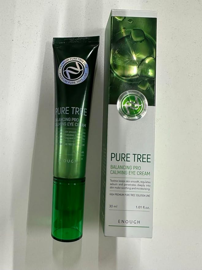 Enough Pure Tree Balancing Pro Calming Eye Cream - Soothes and Hydrates, 1.01 fl oz (30ml)-Velvo Beauty