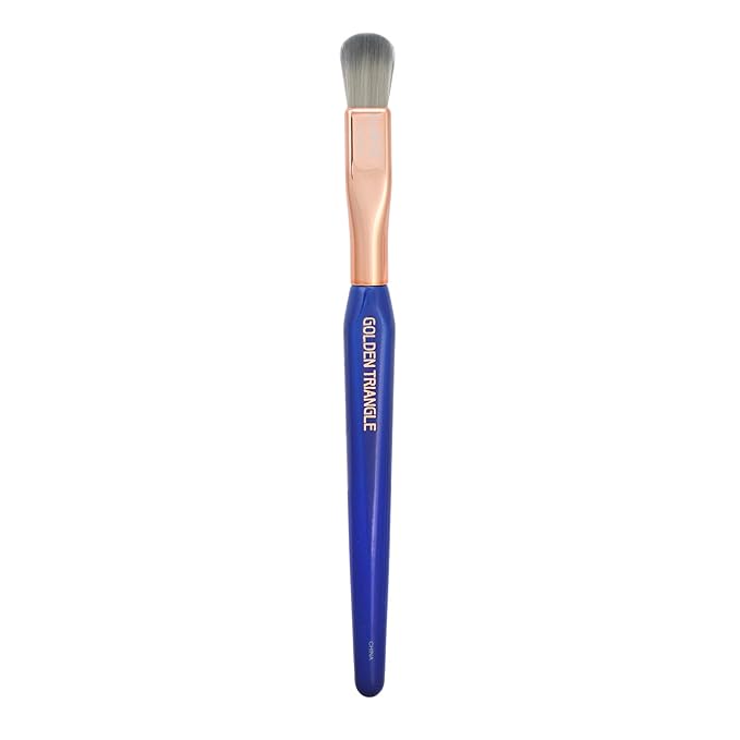 Bdellium Tools Professional Makeup Brush - Golden Triangle 792 Eye Double Dome Blender - With All Vegan and Soft Synthetic Fibers, For Effortless Application and Blending (Blue, 1pc)-Velvo Beauty