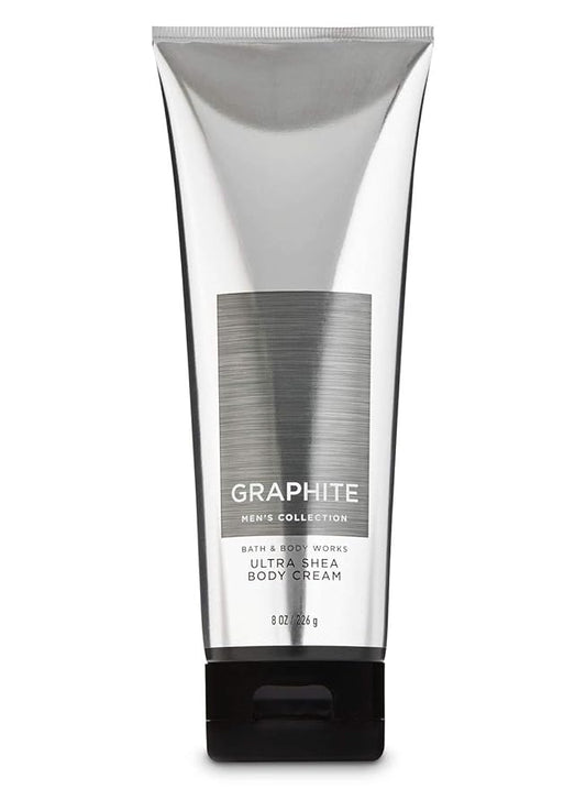 Bath and Body Works Graphite for Men Ultra Shea Body Cream Moisturizing Lotion 8 ounces-Velvo Beauty