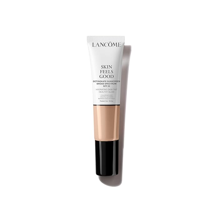 Lancôme Skin Feels Good Hydrating Tinted Moisturizer with SPF 23 - Oil-Free & Lightweight Foundation - Sheer Coverage with Healthy Glow Finish - 025W Soft Beige-Velvo Beauty