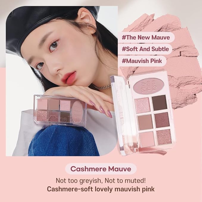 ETUDE Play Tone Eyepalette #Cashmere mauve | From Eye To Cheeks | Palette With Easy Color Matching For All | Various Texture From Sheer Matte To Wet Glitters | K-beauty-Velvo Beauty